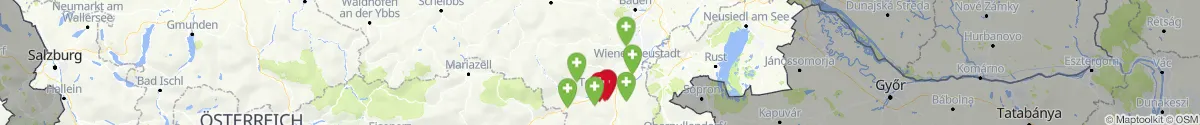 Kartenansicht für Apotheken-Notdienste in der Nähe von Neunkirchen (Neunkirchen, Niederösterreich)